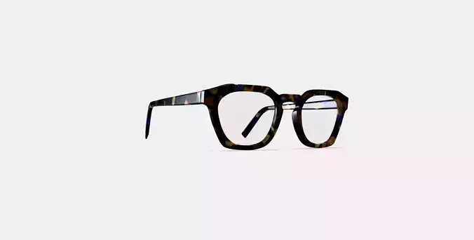 Rufus Eyeglasses in Amalfi Tortoise 3D model