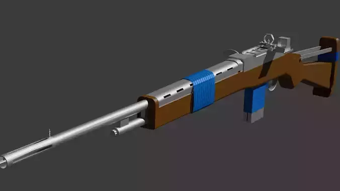 salvaged M14  Low-poly 3D model