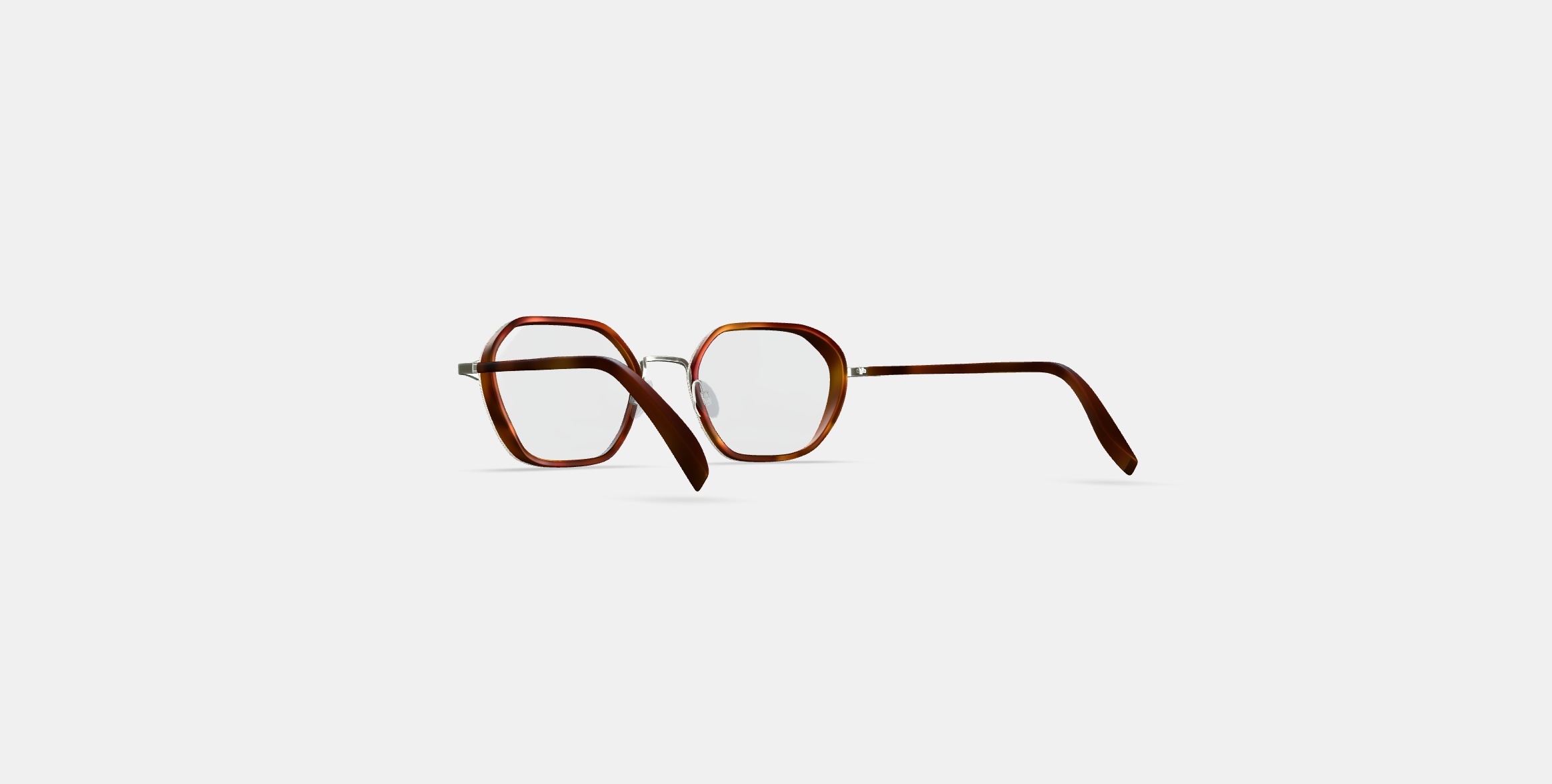 Levins Eyeglasses in Rye Tortoise Matte with Antique Silver 3D model_15