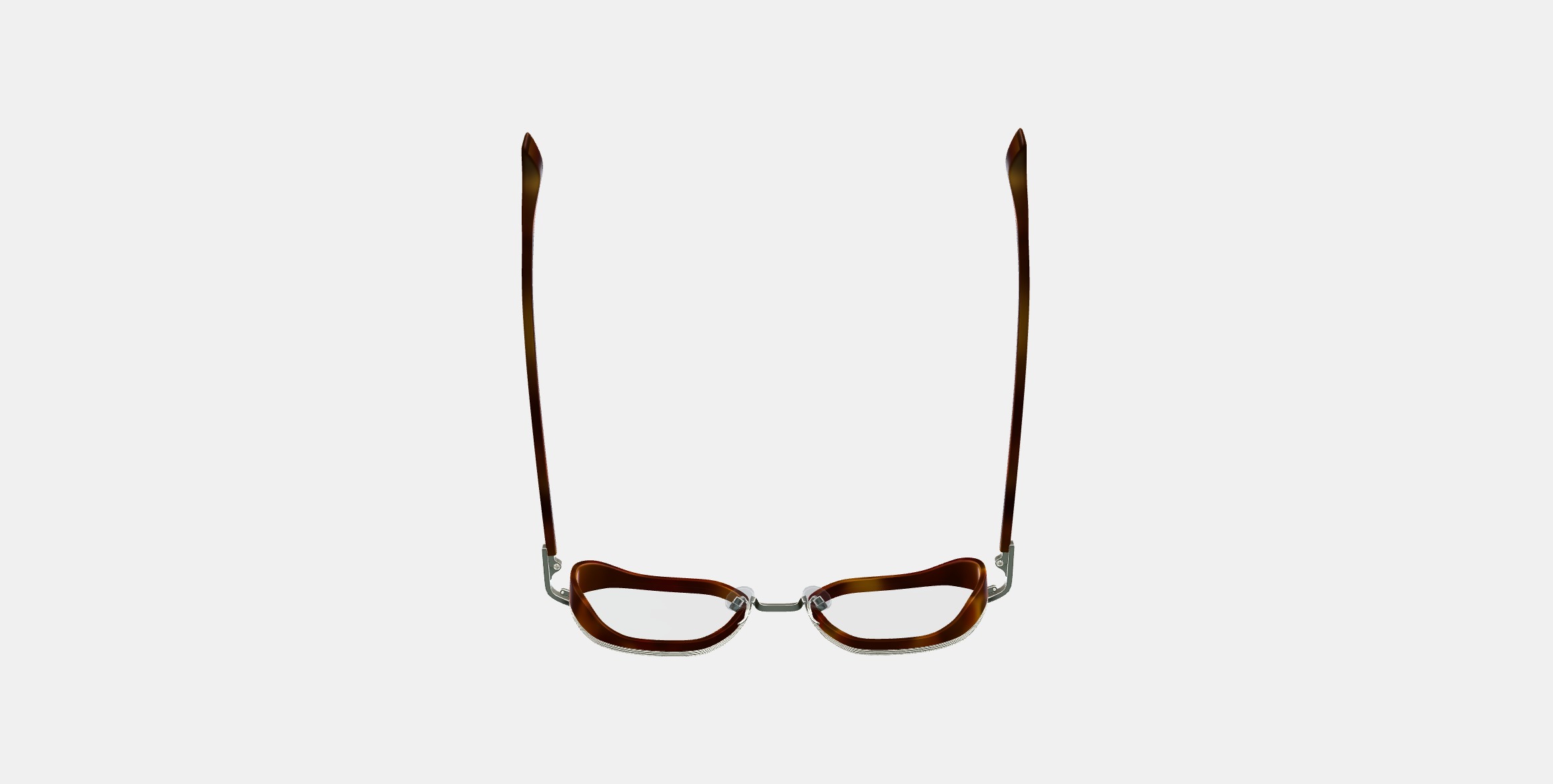 Levins Eyeglasses in Rye Tortoise Matte with Antique Silver 3D model_7