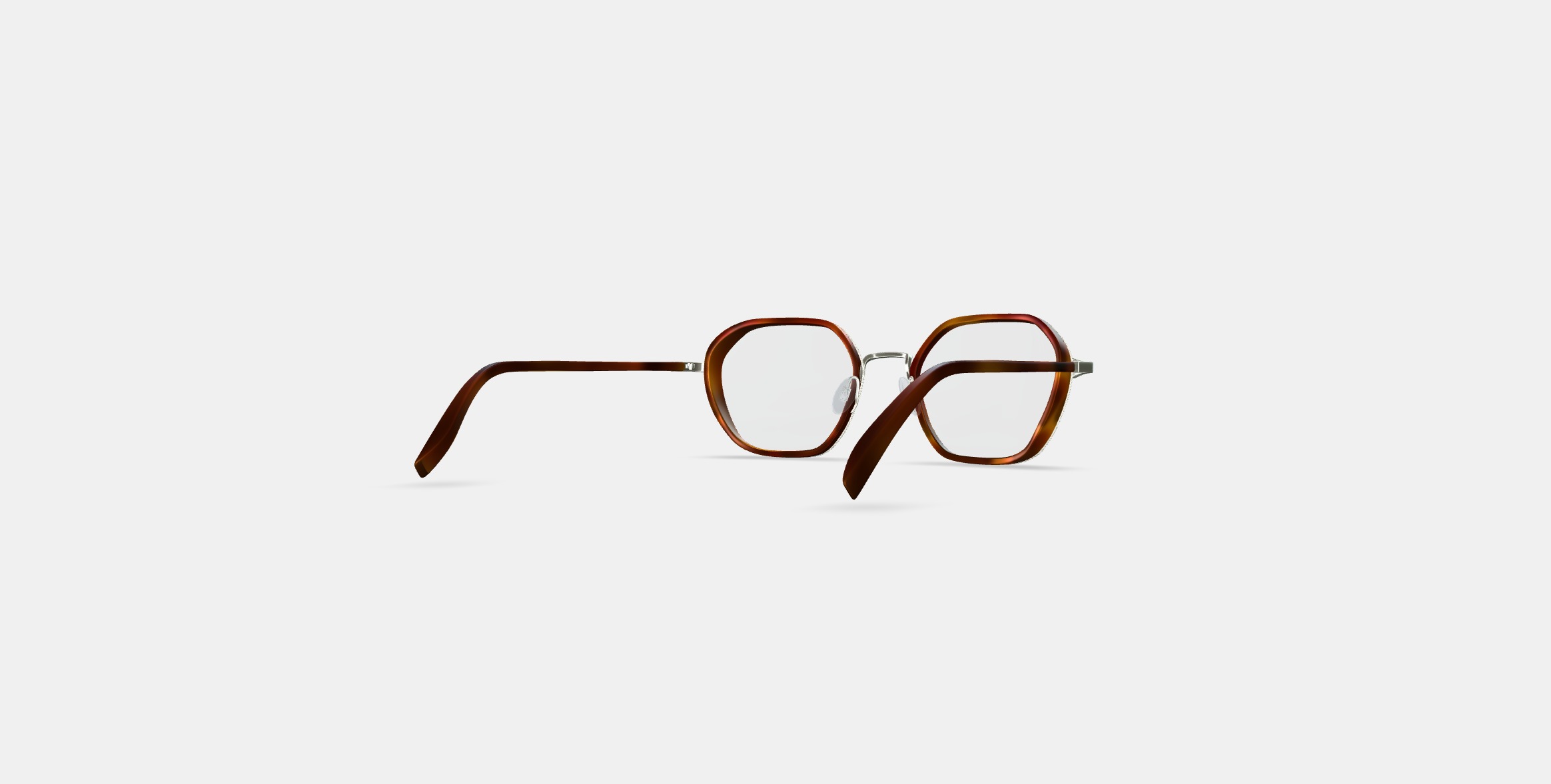 Levins Eyeglasses in Rye Tortoise Matte with Antique Silver 3D model_4