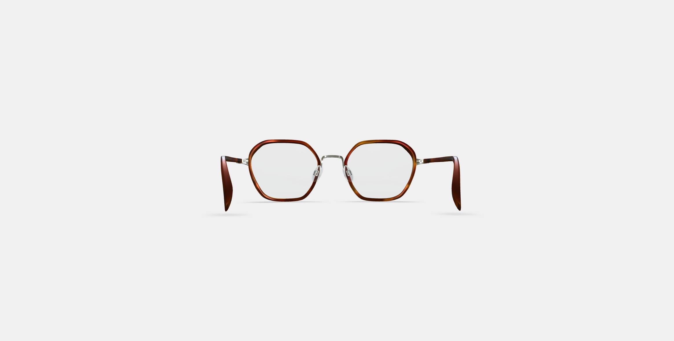 Levins Eyeglasses in Rye Tortoise Matte with Antique Silver 3D model_12