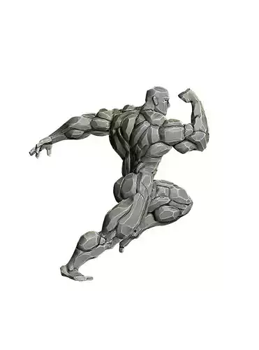 Slab Man Character figure running