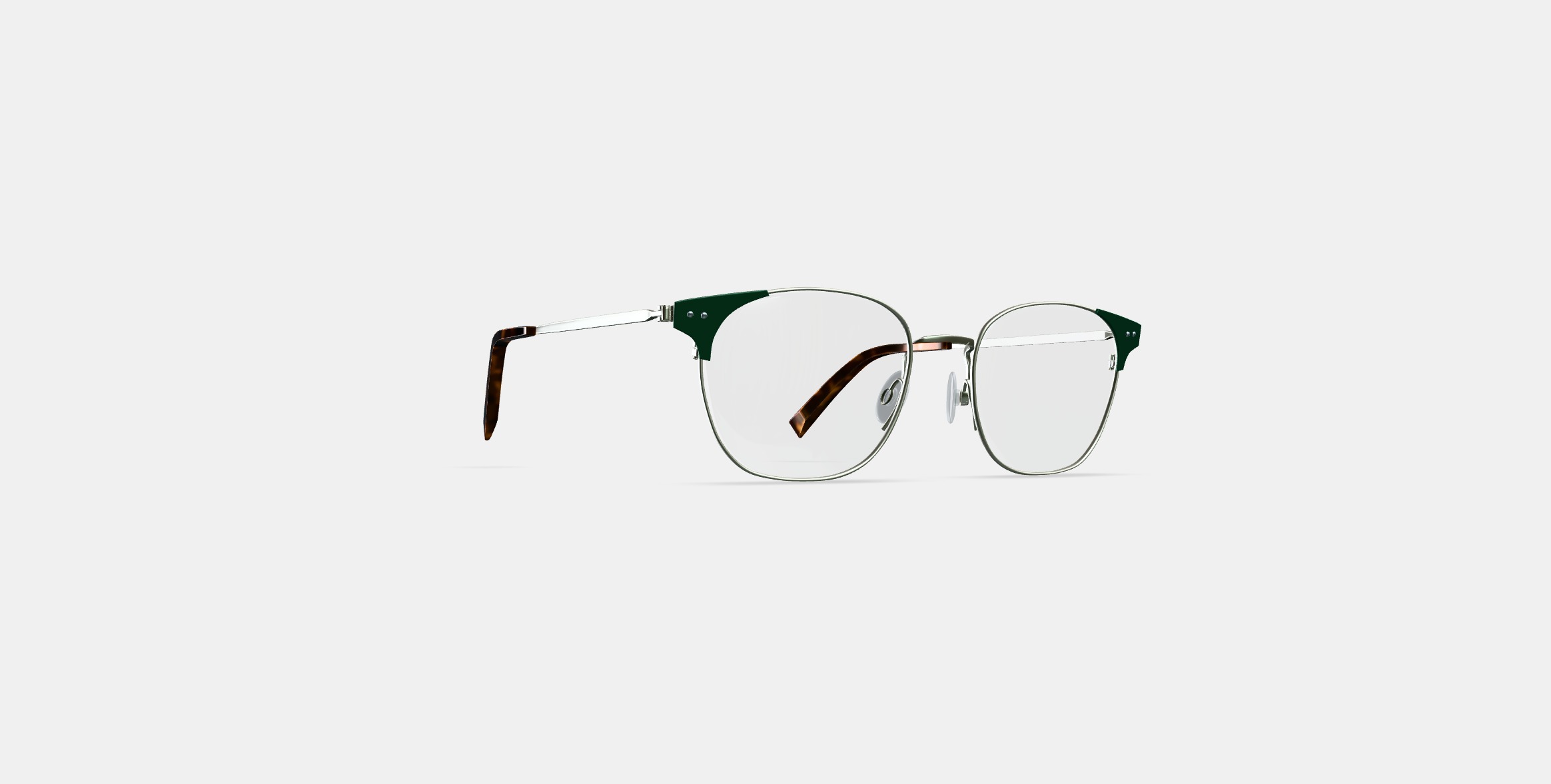 Heyward Eyeglasses in Antique Silver with Pine 3D model_7