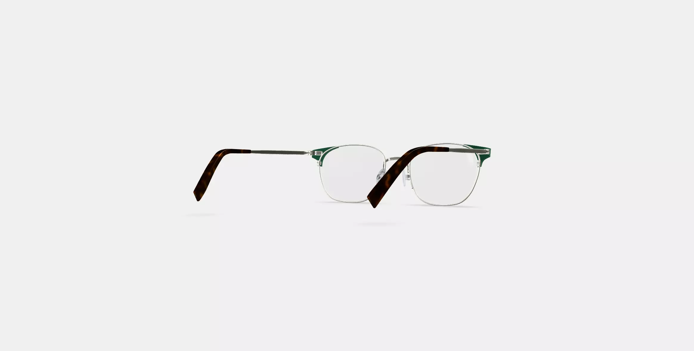 Heyward Eyeglasses in Antique Silver with Pine 3D model_0