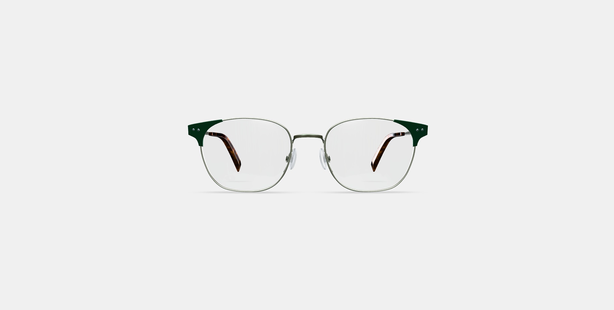 Heyward Eyeglasses in Antique Silver with Pine 3D model_9
