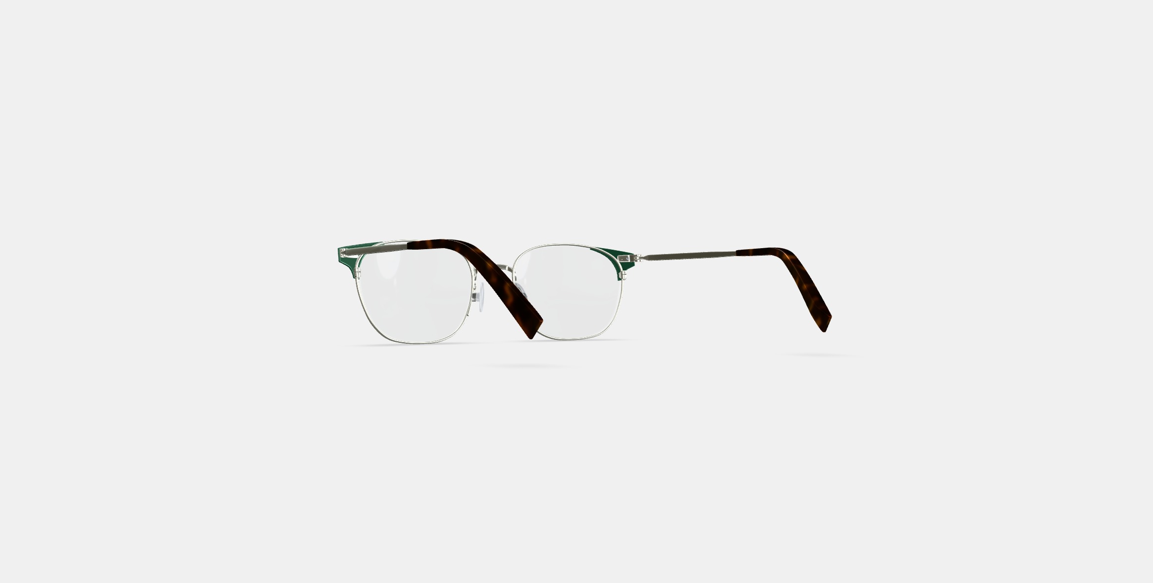 Heyward Eyeglasses in Antique Silver with Pine 3D model_16