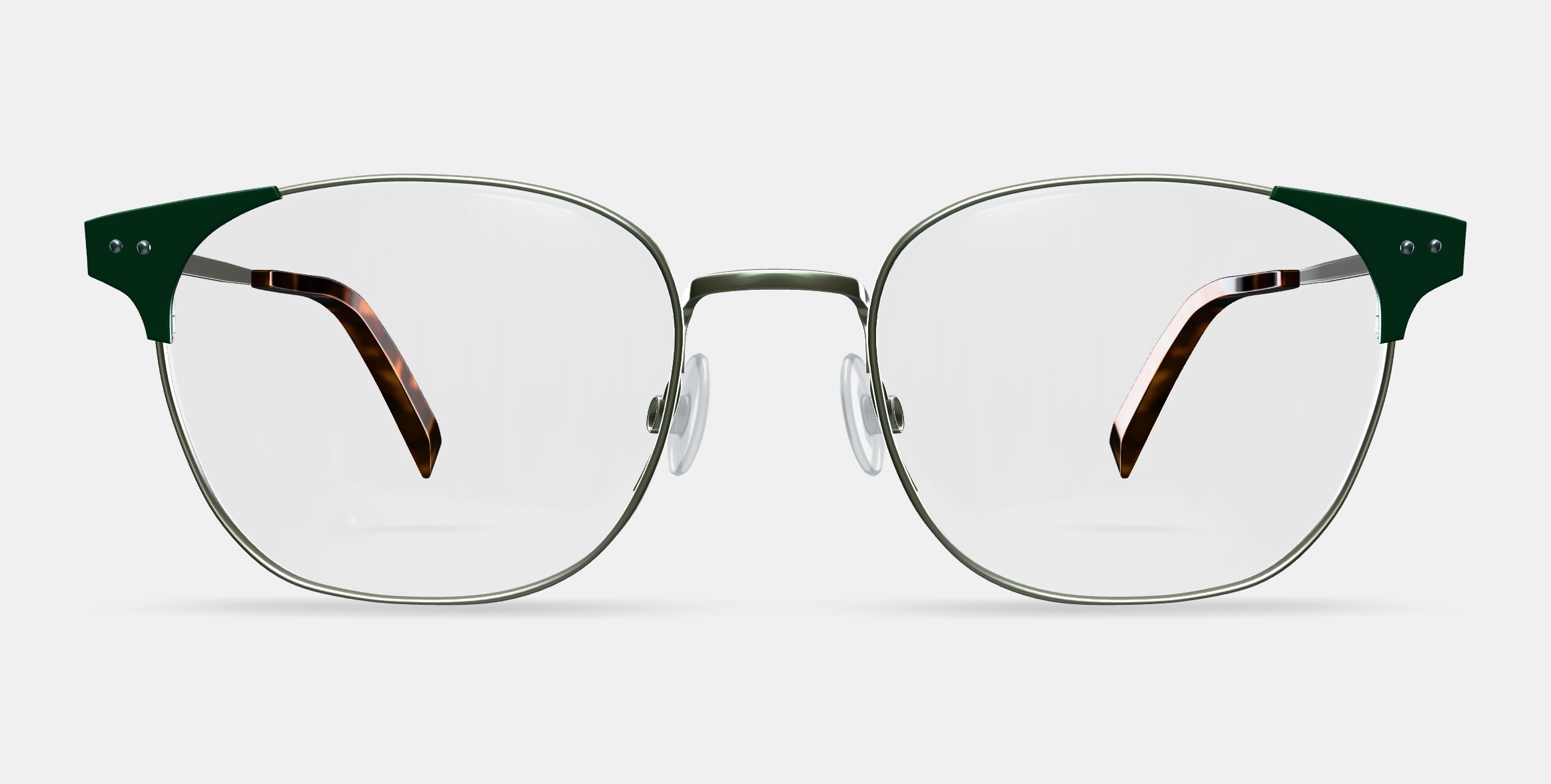 Heyward Eyeglasses in Antique Silver with Pine 3D model_12