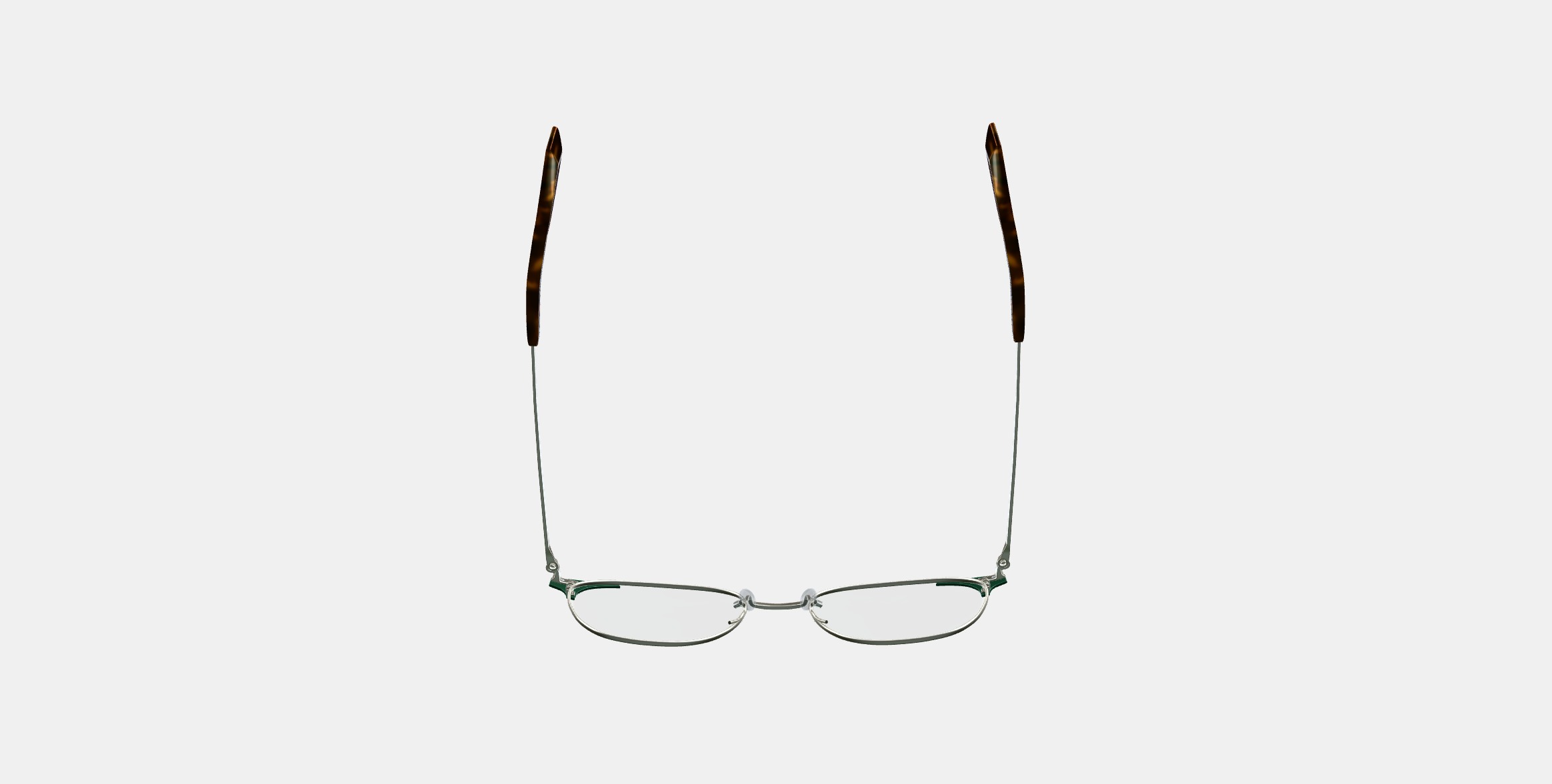 Heyward Eyeglasses in Antique Silver with Pine 3D model_4