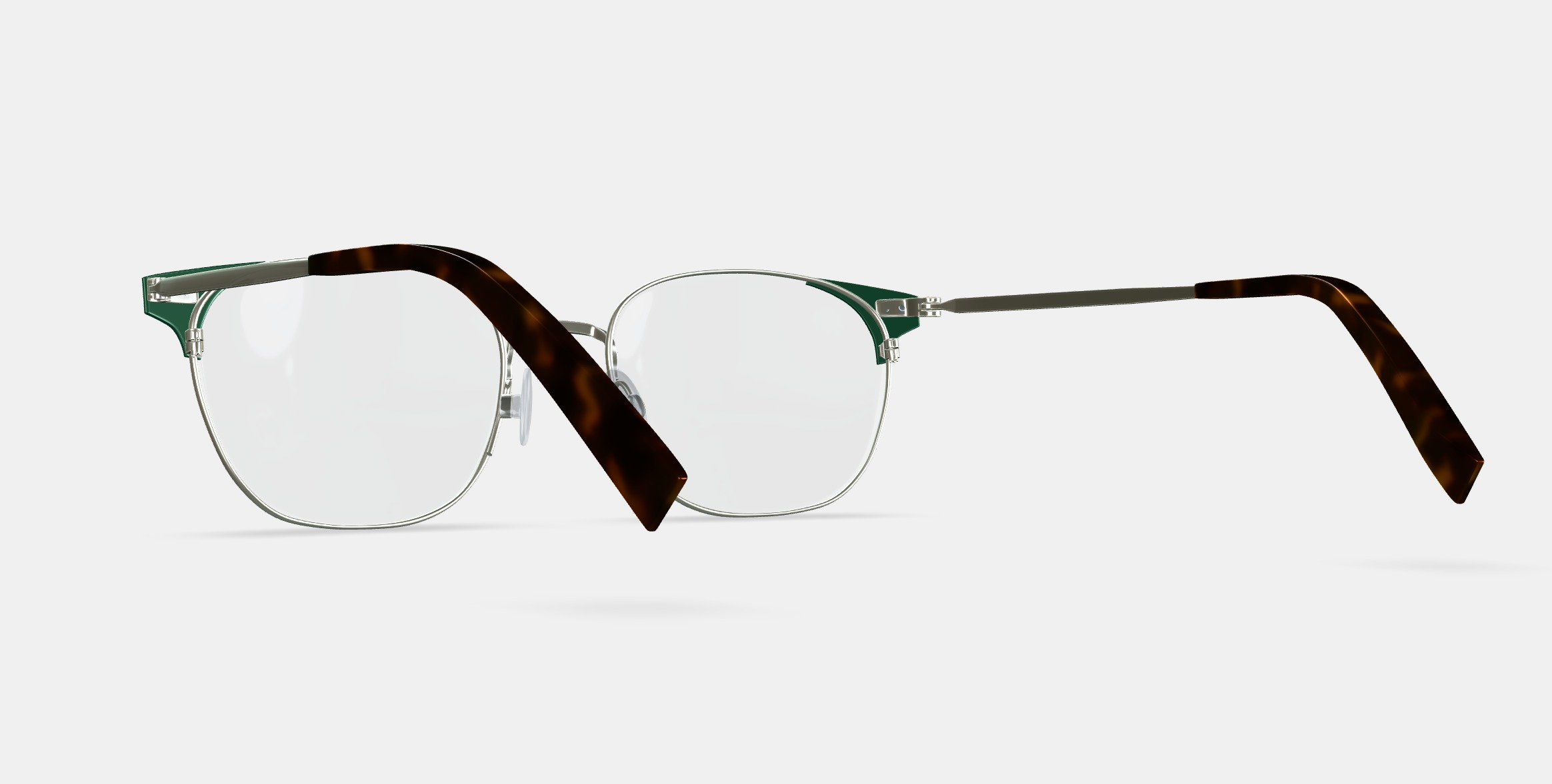 Heyward Eyeglasses in Antique Silver with Pine 3D model_6
