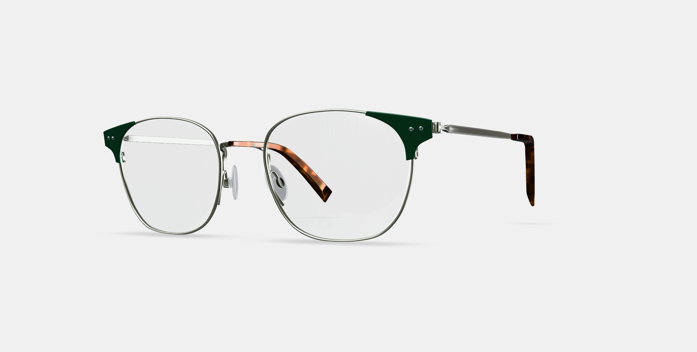 Heyward Eyeglasses in Antique Silver with Pine 3D model_13