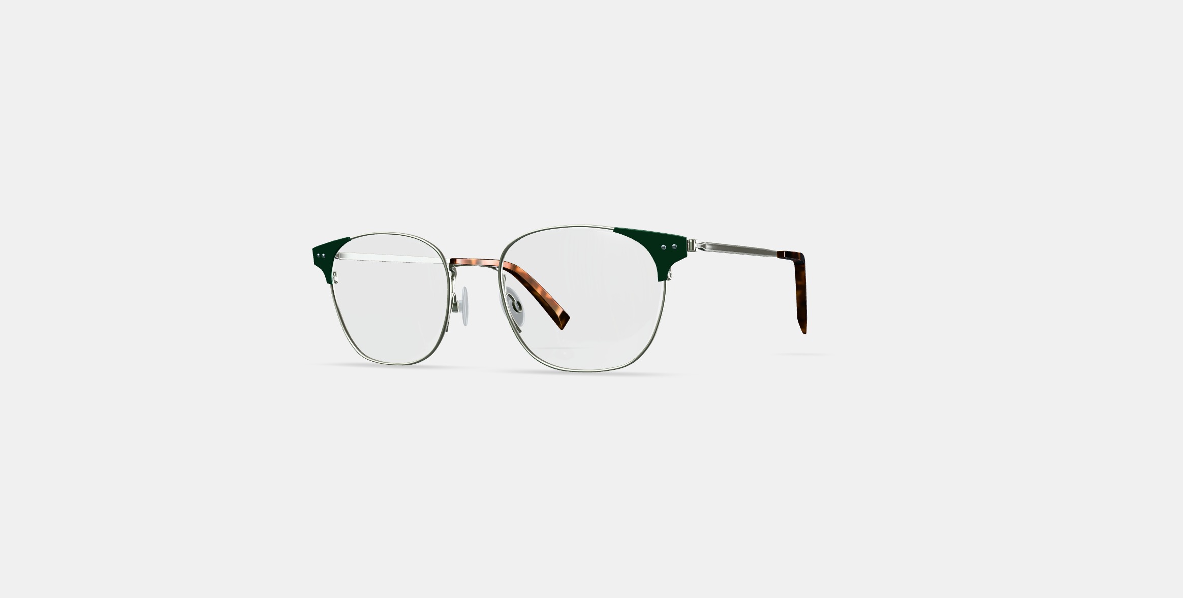 Heyward Eyeglasses in Antique Silver with Pine 3D model_11