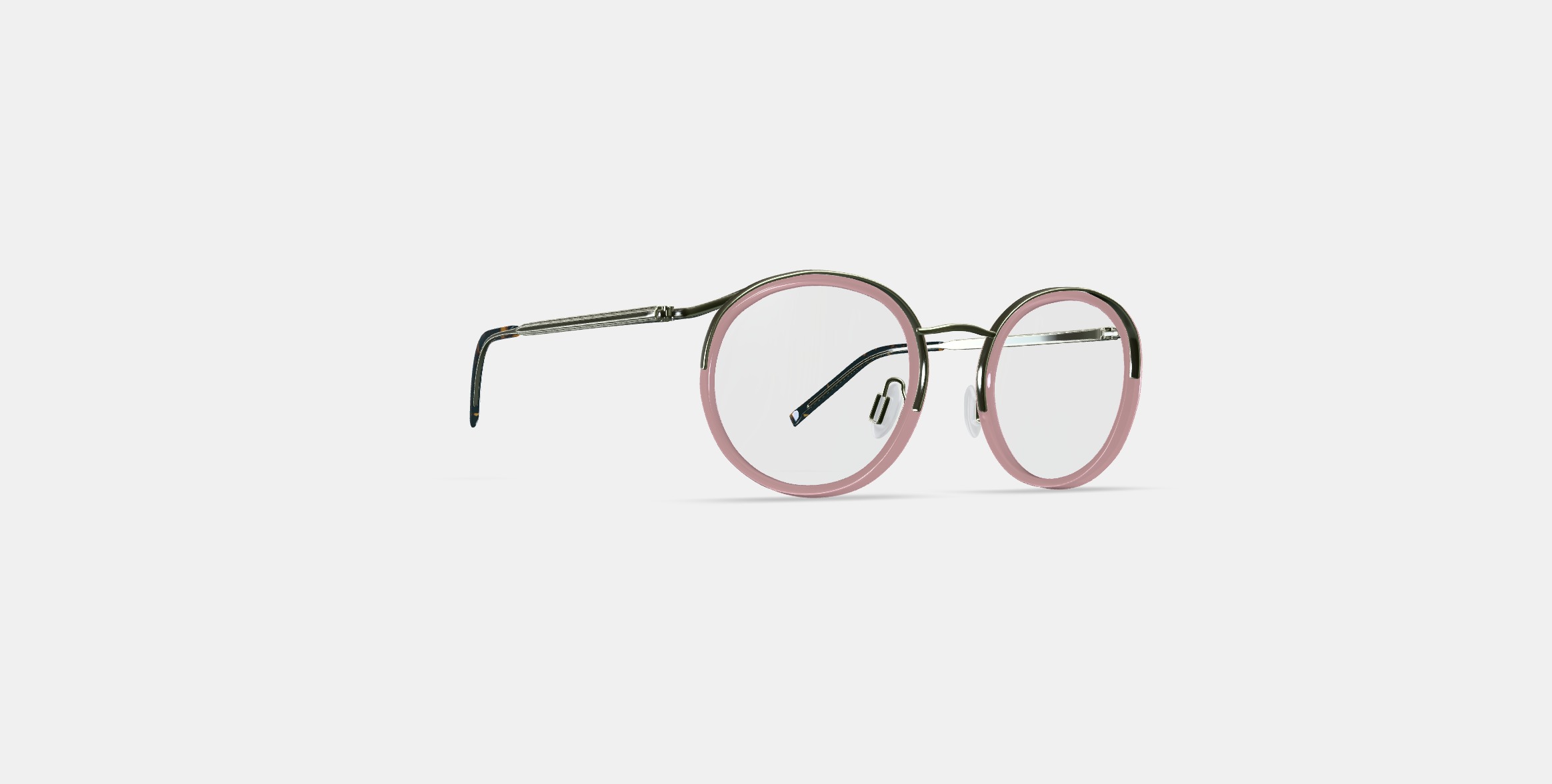 Bergen Eyeglasses in Rose Water with Riesling 3D model_2