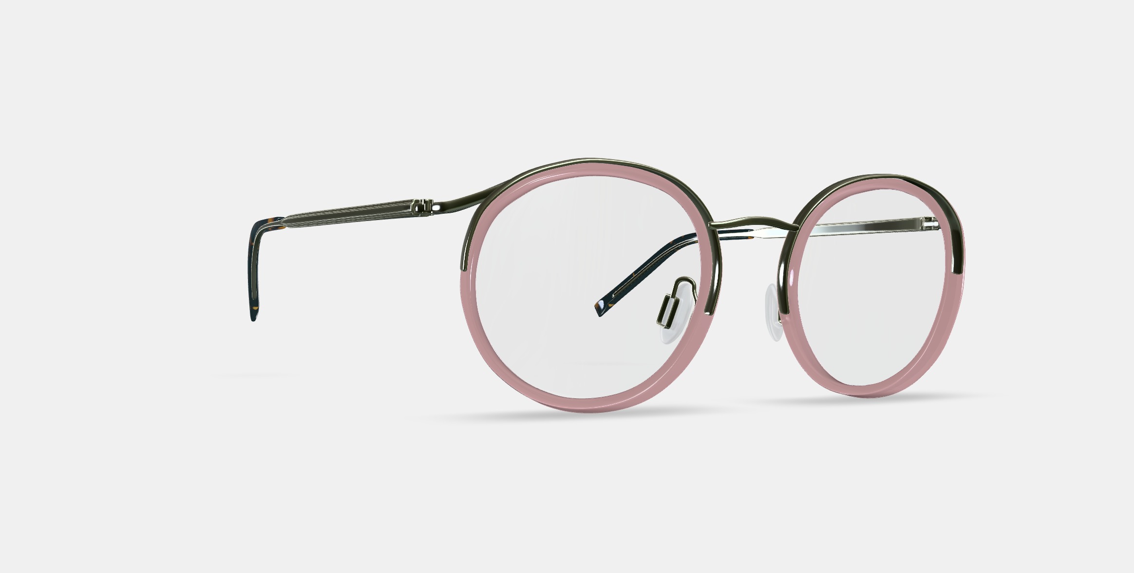 Bergen Eyeglasses in Rose Water with Riesling 3D model_10