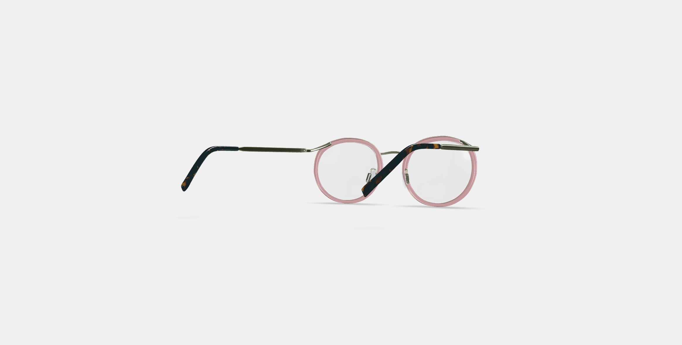 Bergen Eyeglasses in Rose Water with Riesling 3D model_4