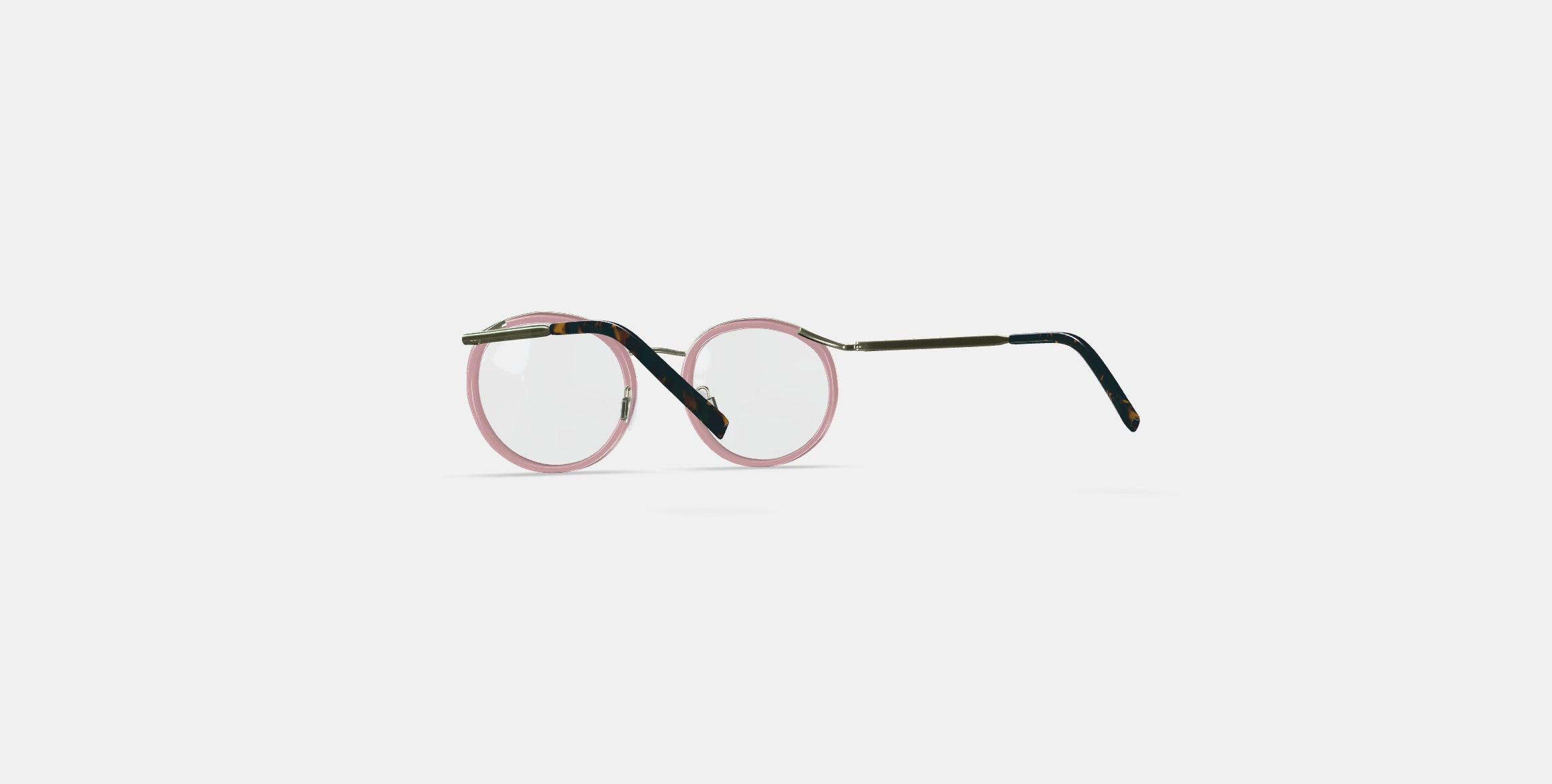Bergen Eyeglasses in Rose Water with Riesling 3D model_16