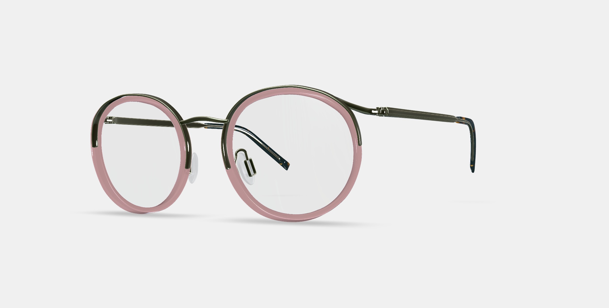 Bergen Eyeglasses in Rose Water with Riesling 3D model_13