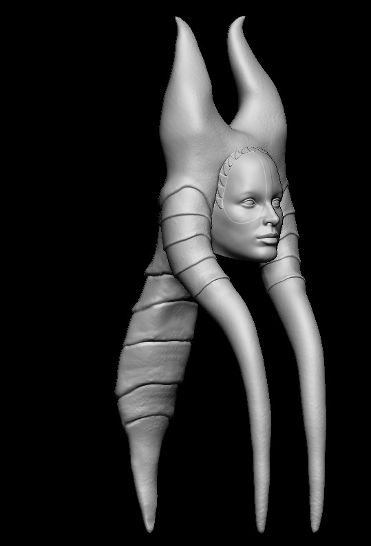 Shaak-ti Jedi Head Sculpt - Star Wars Action Figure - DIY Custom 3D print model_4