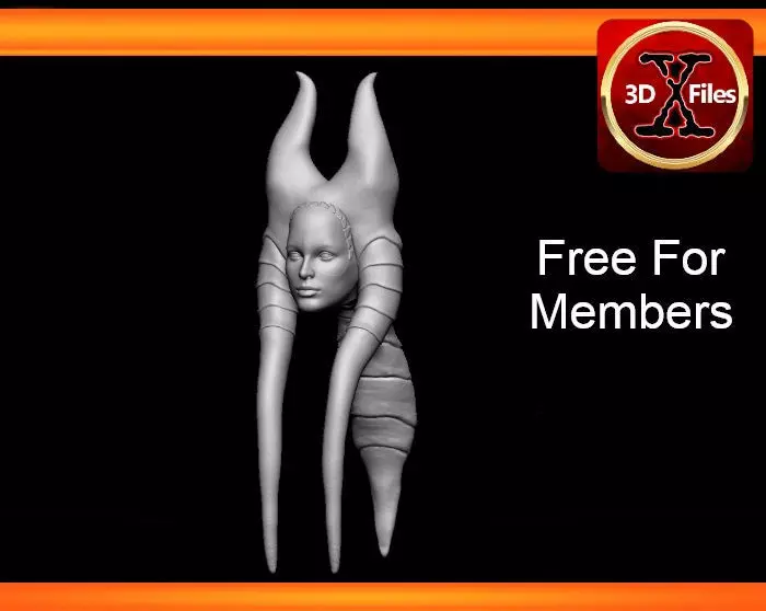 Shaak-ti Jedi Head Sculpt - Star Wars Action Figure - DIY Custom 3D print model_0