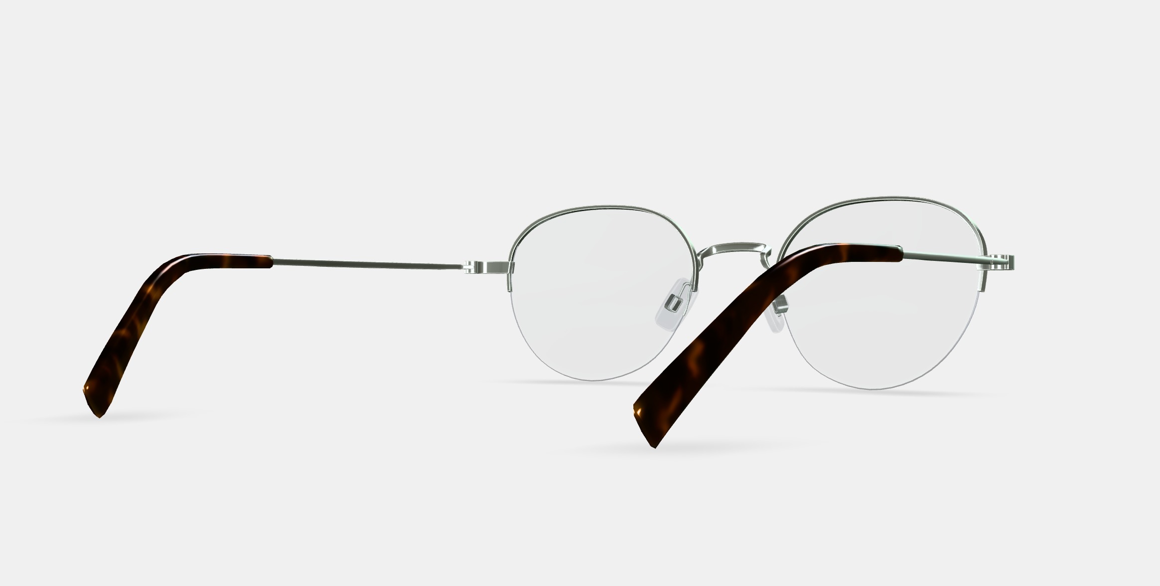 Canning Eyeglasses in Polished Silver 3D model_6