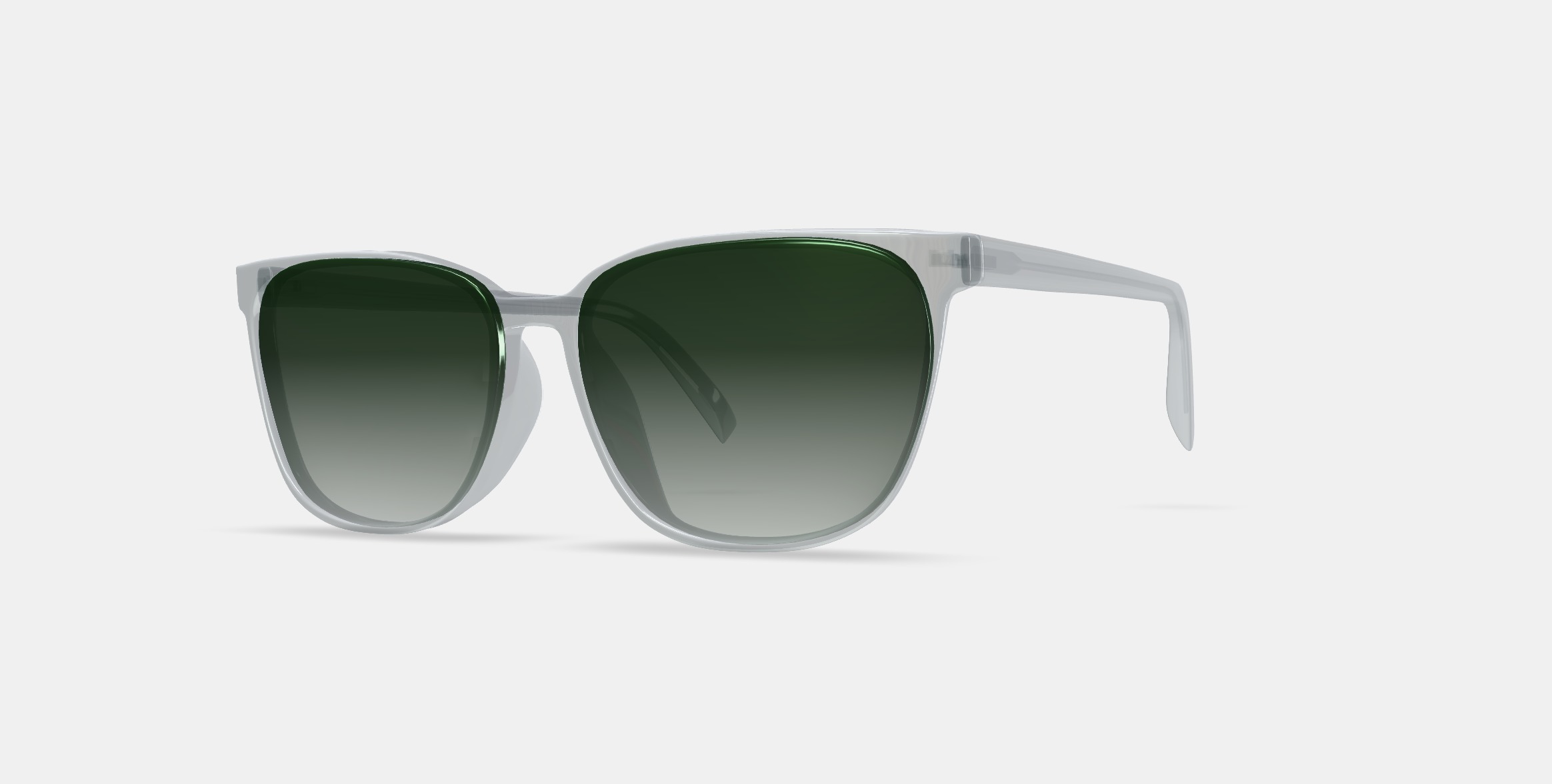 Esme Low Bridge Fit Sunglasses in Crystal 3D model_13