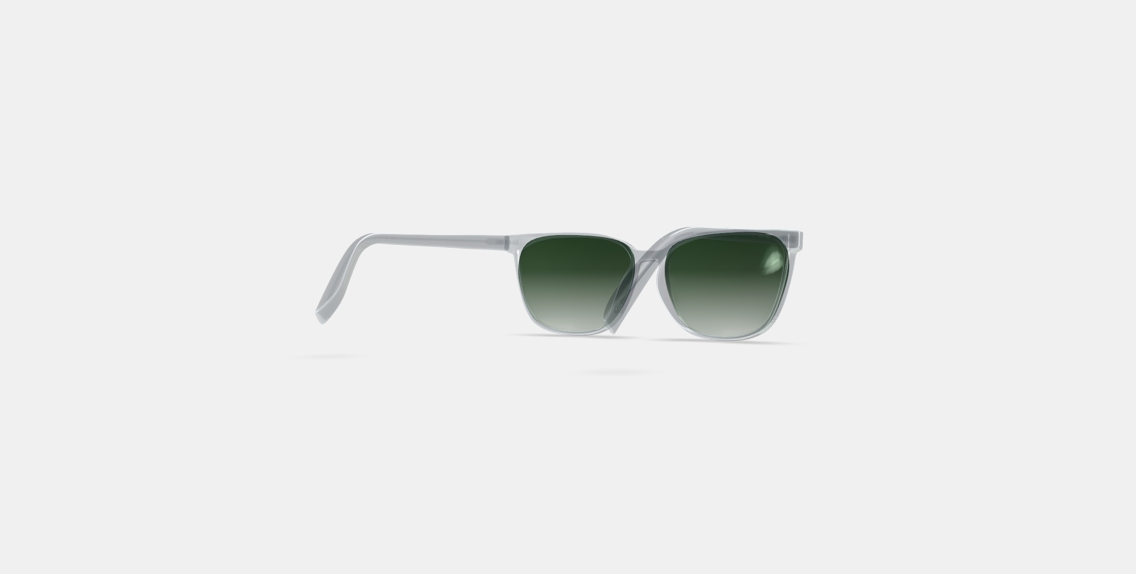 Esme Low Bridge Fit Sunglasses in Crystal 3D model_3