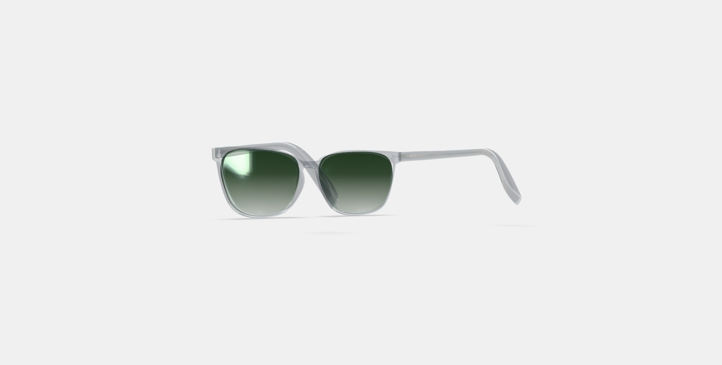 Esme Low Bridge Fit Sunglasses in Crystal 3D model_16