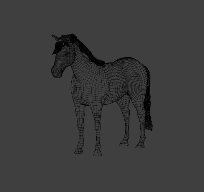 3D Model of a Brown Horse Low-poly 3D model_13