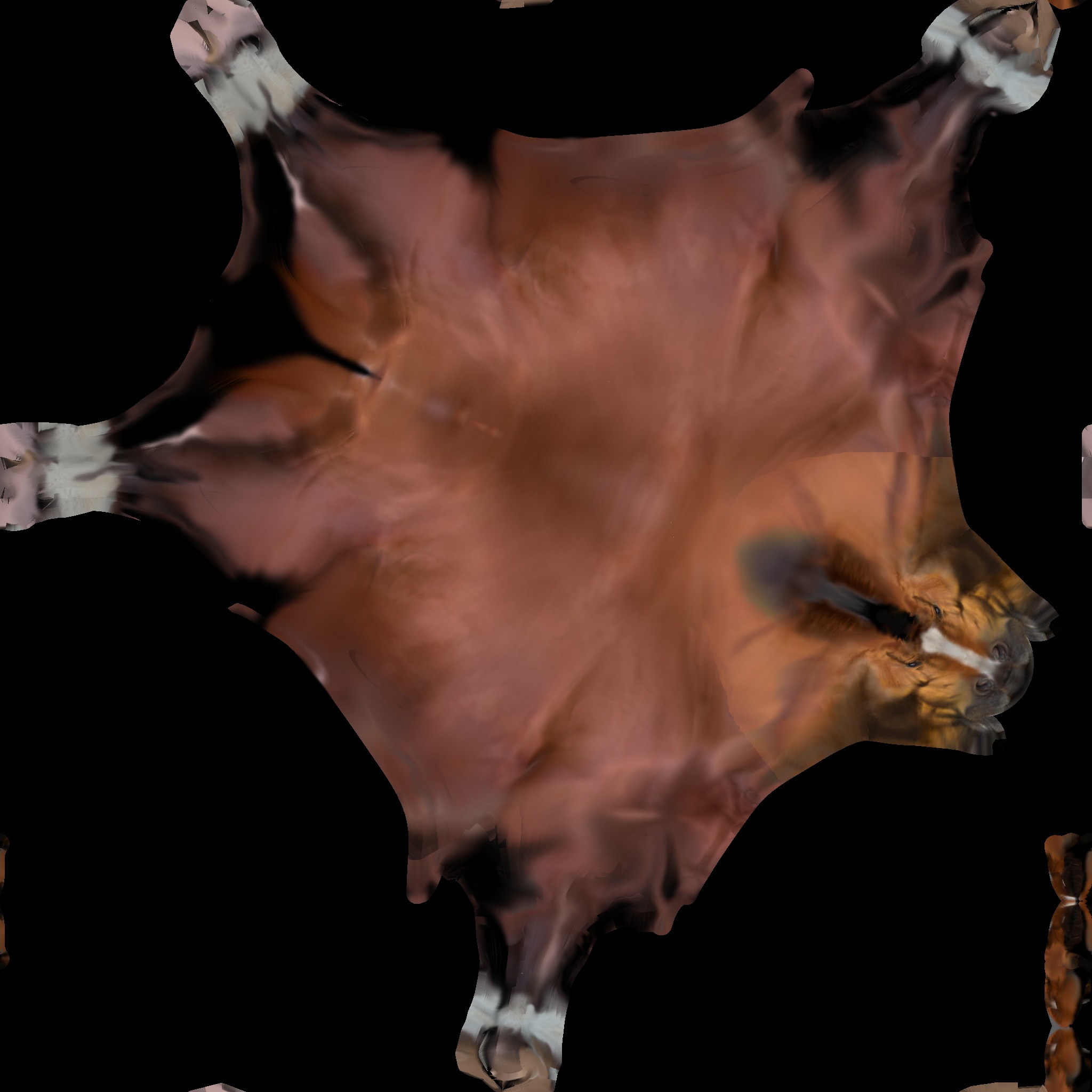 3D Model of a Brown Horse Low-poly 3D model_16