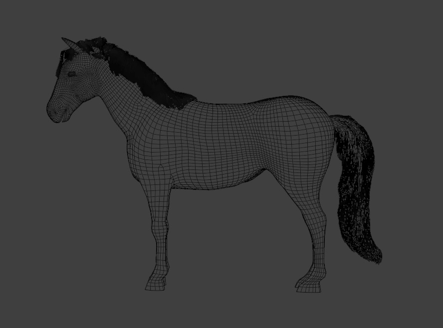 3D Model of a Brown Horse Low-poly 3D model_14
