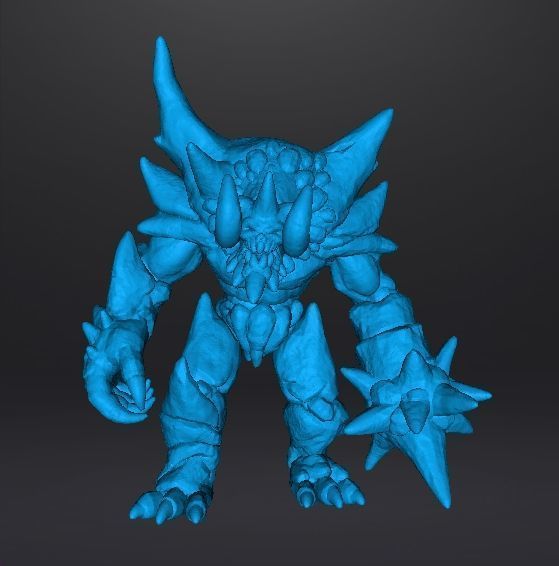 ICE DEMON MONSTER MINIATURE MODEL FOR FANTASY GAMES DND RPG 3D print model_8