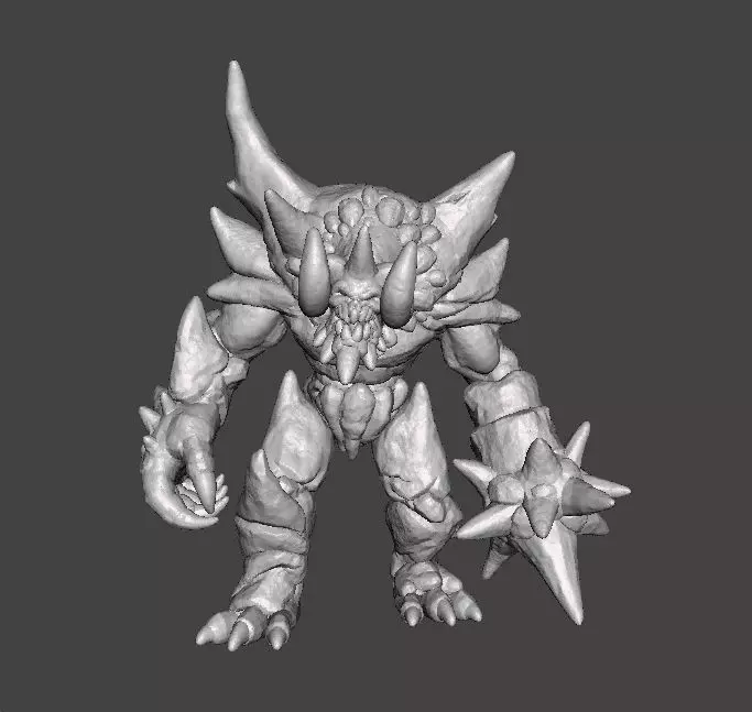 ICE DEMON MONSTER MINIATURE MODEL FOR FANTASY GAMES DND RPG 3D print model_0