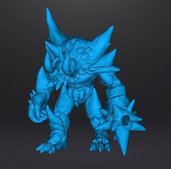 ICE DEMON MONSTER MINIATURE MODEL FOR FANTASY GAMES DND RPG 3D print model_10