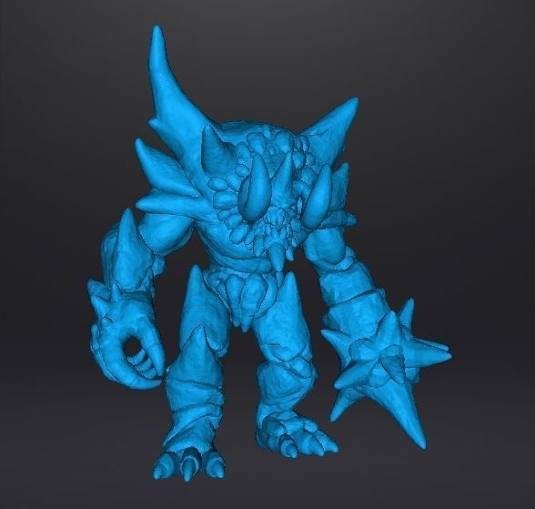 ICE DEMON MONSTER MINIATURE MODEL FOR FANTASY GAMES DND RPG 3D print model_9
