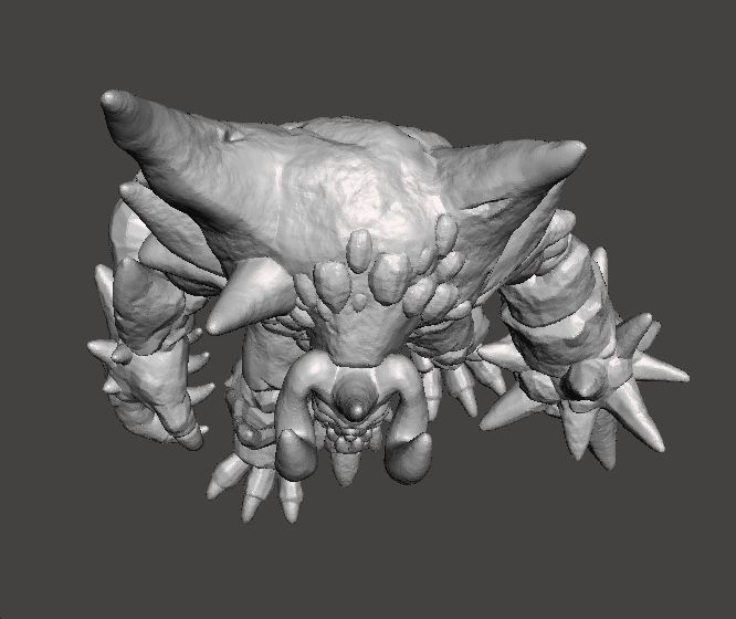 ICE DEMON MONSTER MINIATURE MODEL FOR FANTASY GAMES DND RPG 3D print model_6