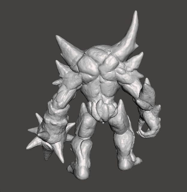 ICE DEMON MONSTER MINIATURE MODEL FOR FANTASY GAMES DND RPG 3D print model_5