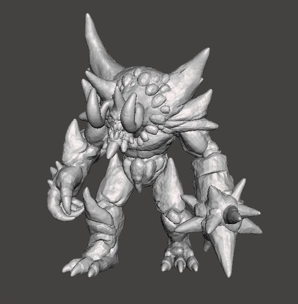 ICE DEMON MONSTER MINIATURE MODEL FOR FANTASY GAMES DND RPG 3D print model_1