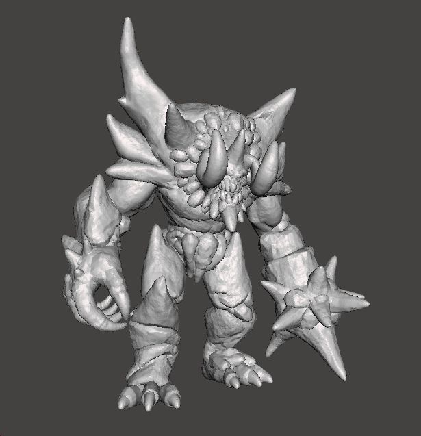 ICE DEMON MONSTER MINIATURE MODEL FOR FANTASY GAMES DND RPG 3D print model_2