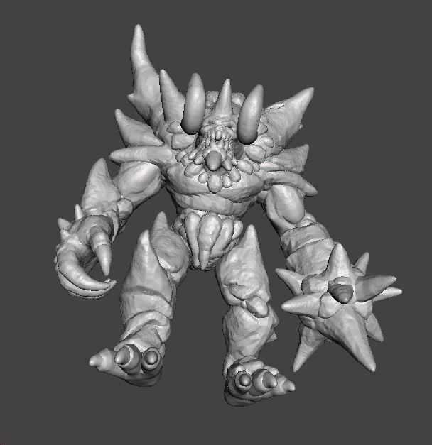 ICE DEMON MONSTER MINIATURE MODEL FOR FANTASY GAMES DND RPG 3D print model_7