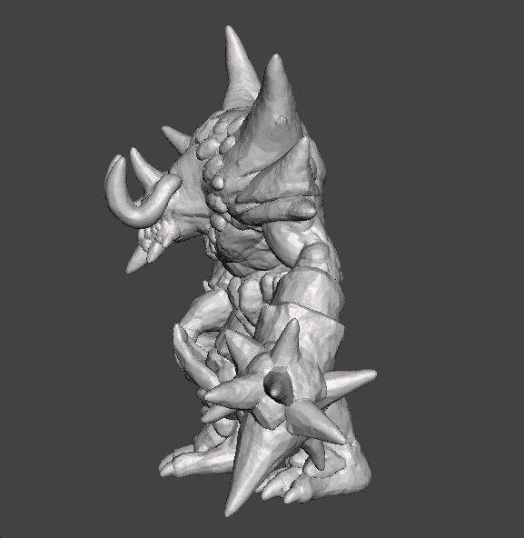 ICE DEMON MONSTER MINIATURE MODEL FOR FANTASY GAMES DND RPG 3D print model_4