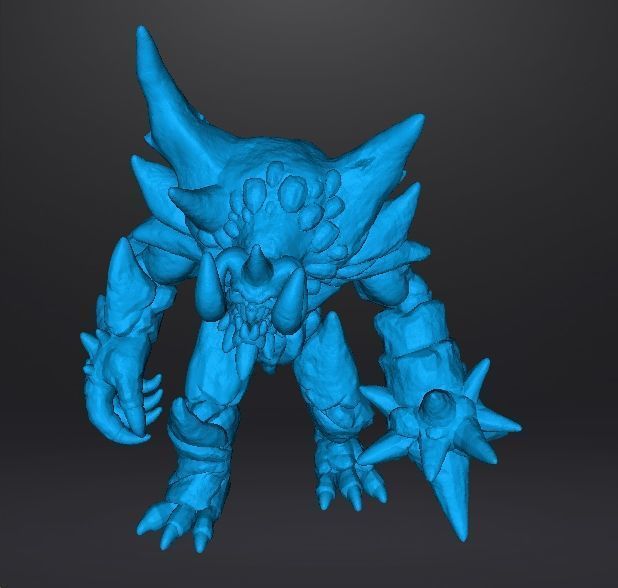 ICE DEMON MONSTER MINIATURE MODEL FOR FANTASY GAMES DND RPG 3D print model_11