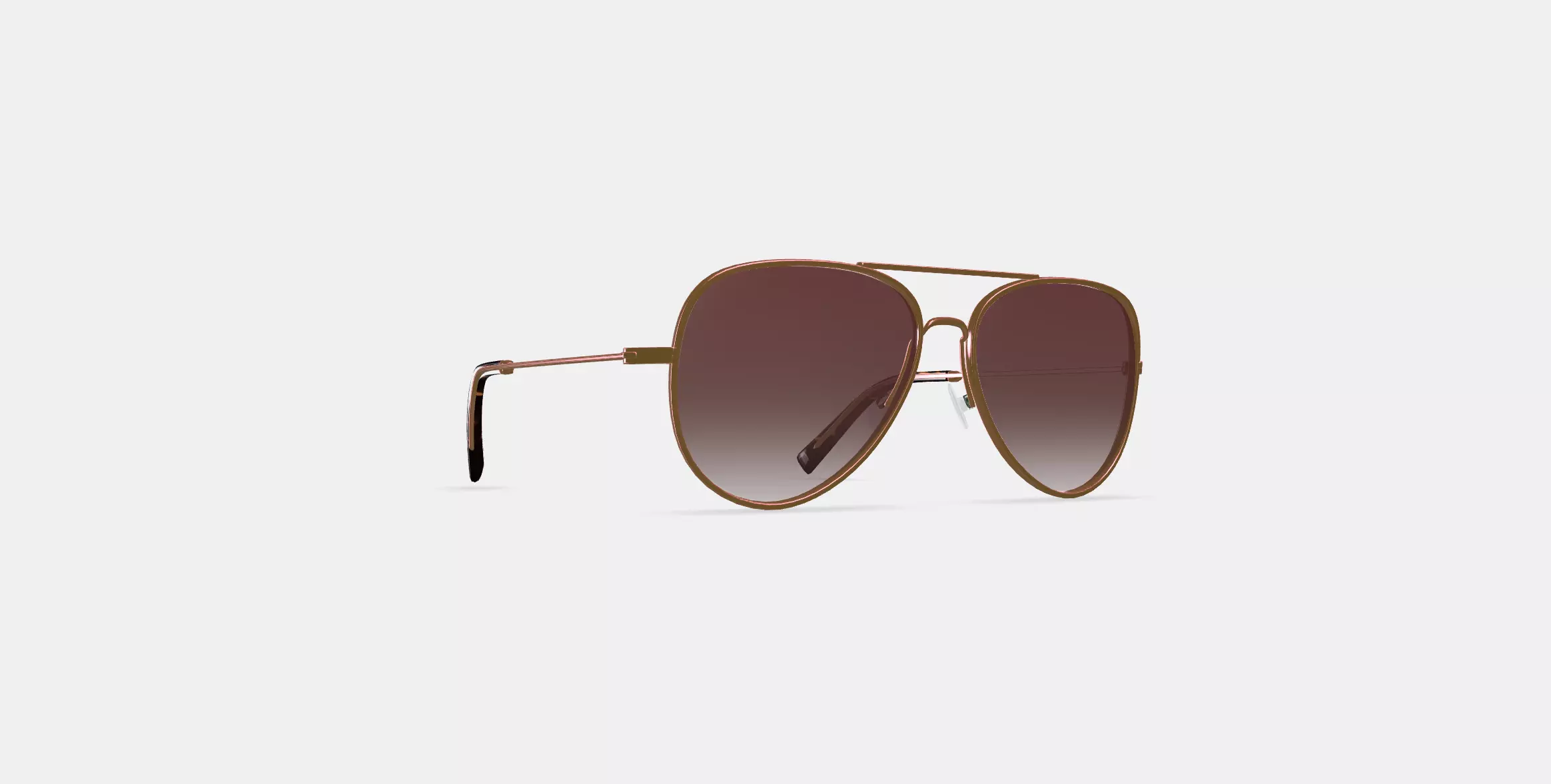 Raider Sunglasses in Rose Gold 3D model_0