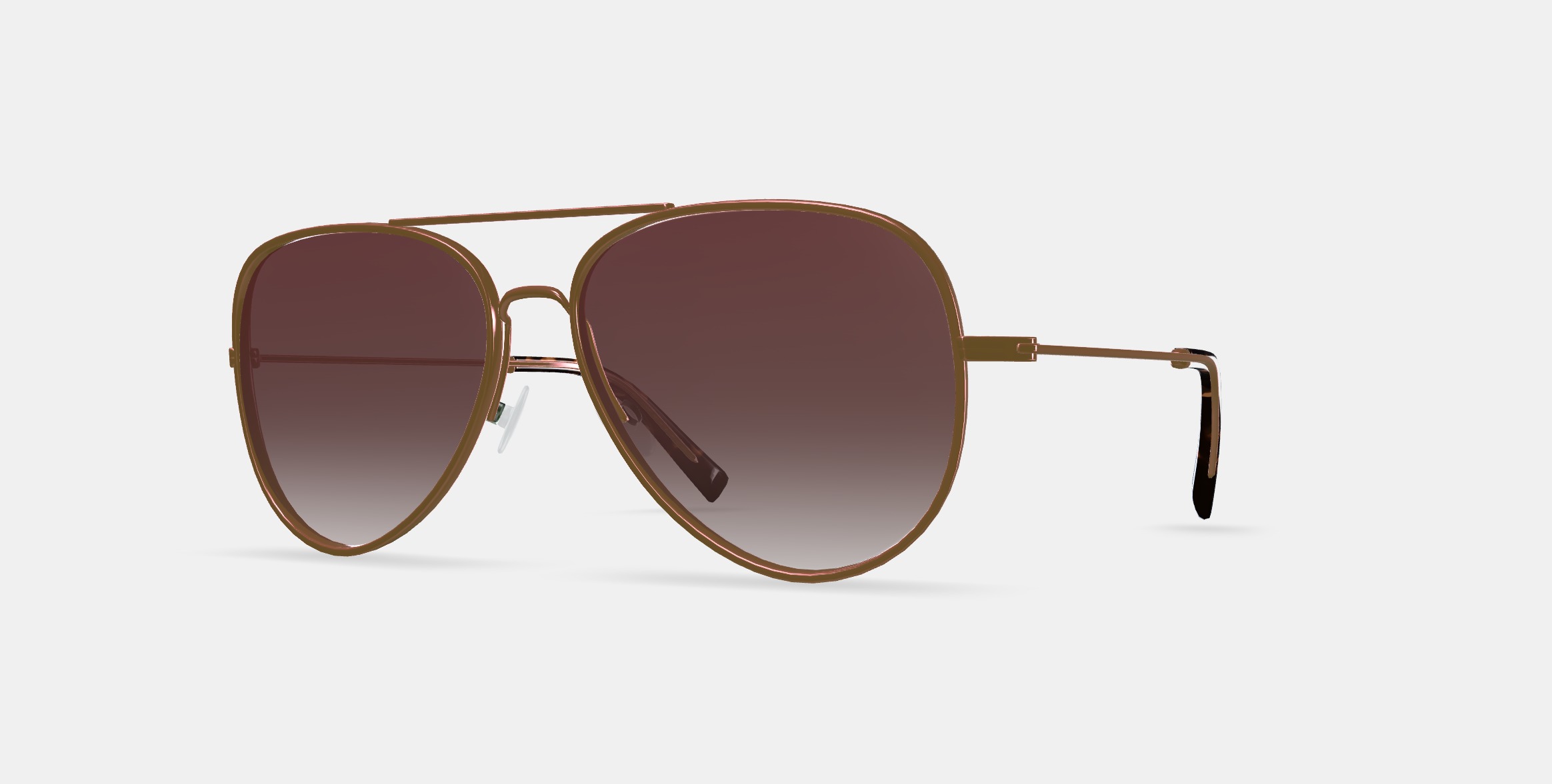 Raider Sunglasses in Rose Gold 3D model_13