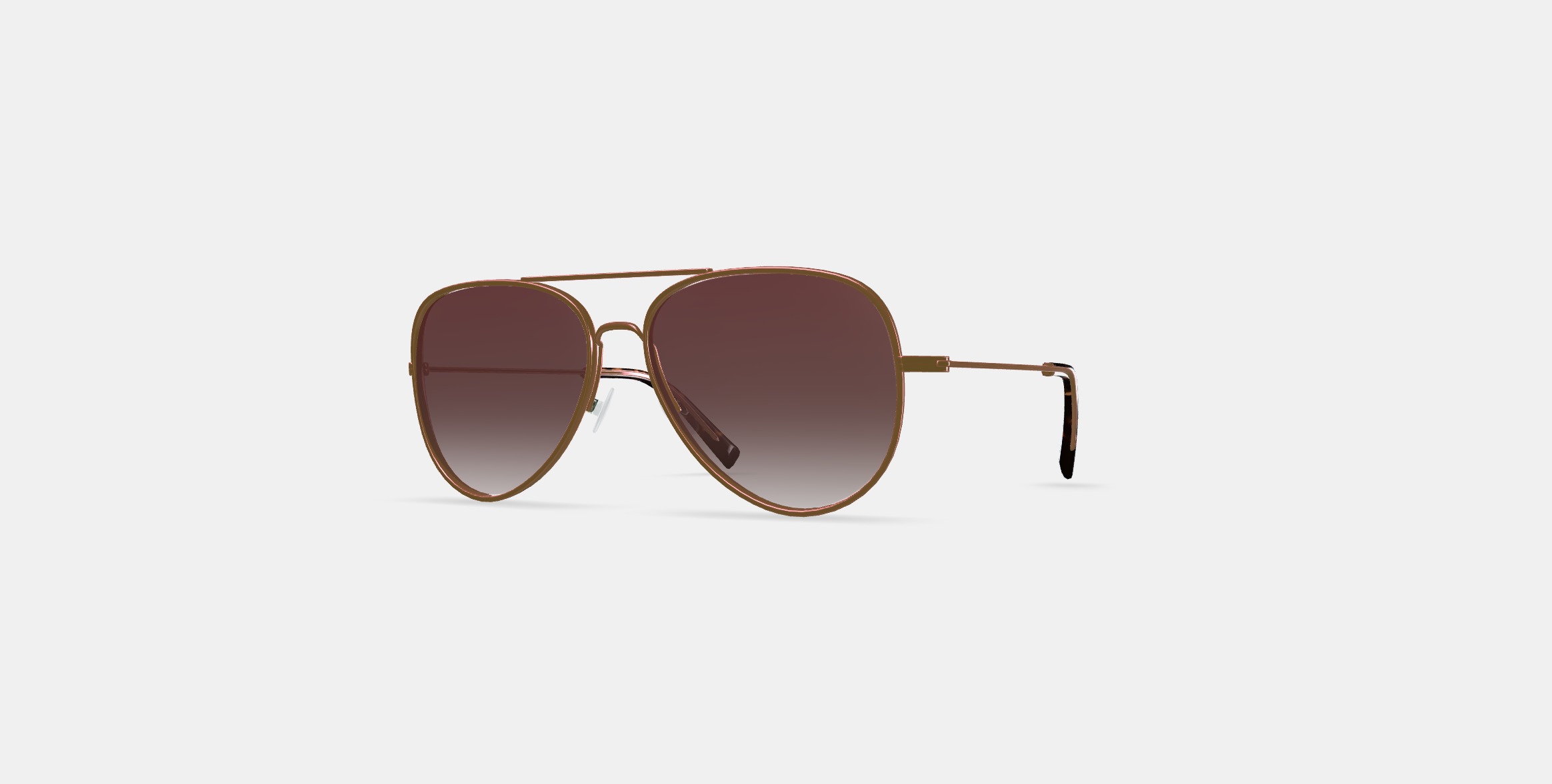 Raider Sunglasses in Rose Gold 3D model_12