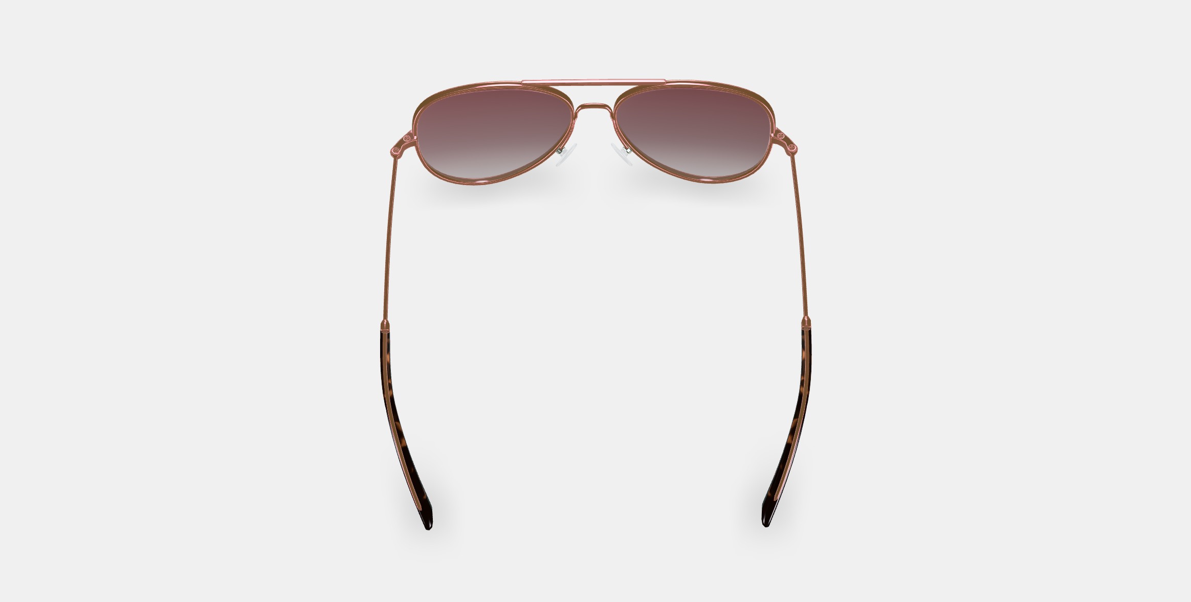 Raider Sunglasses in Rose Gold 3D model_2