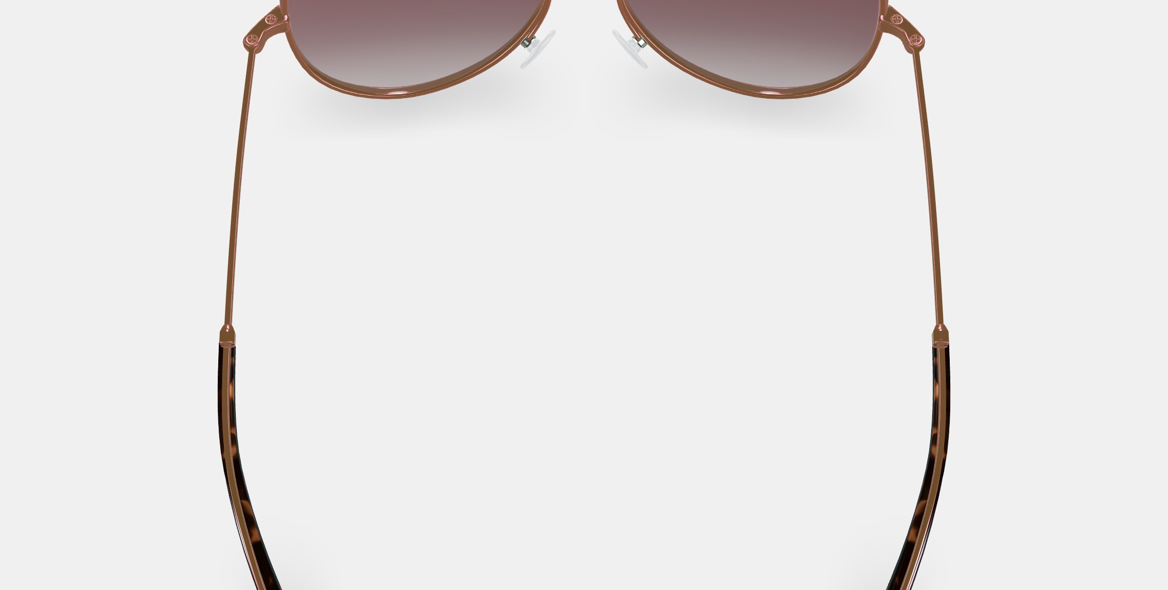 Raider Sunglasses in Rose Gold 3D model_4