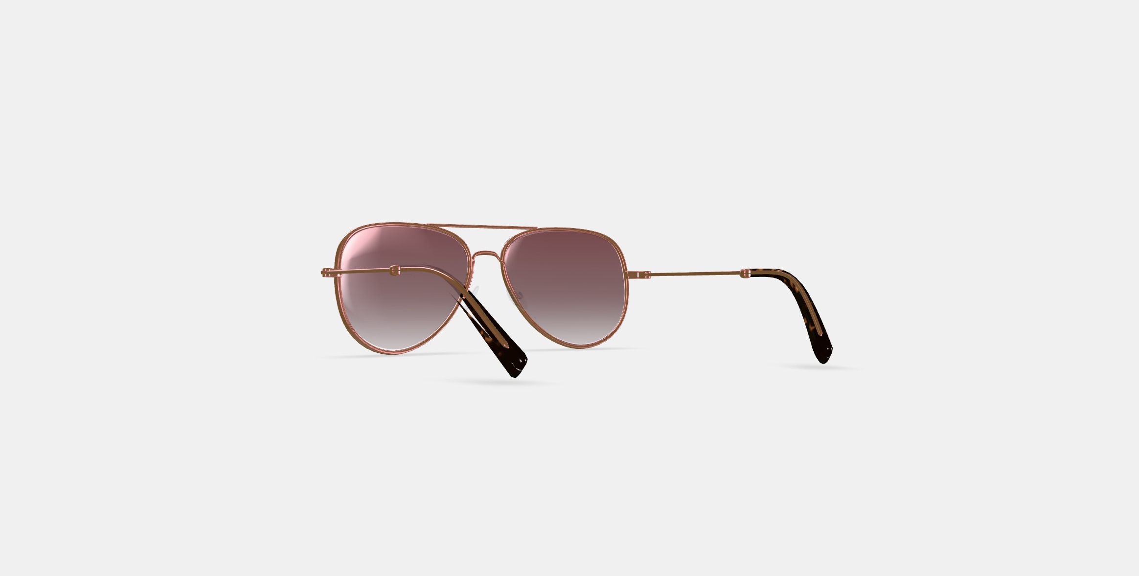 Raider Sunglasses in Rose Gold 3D model_16