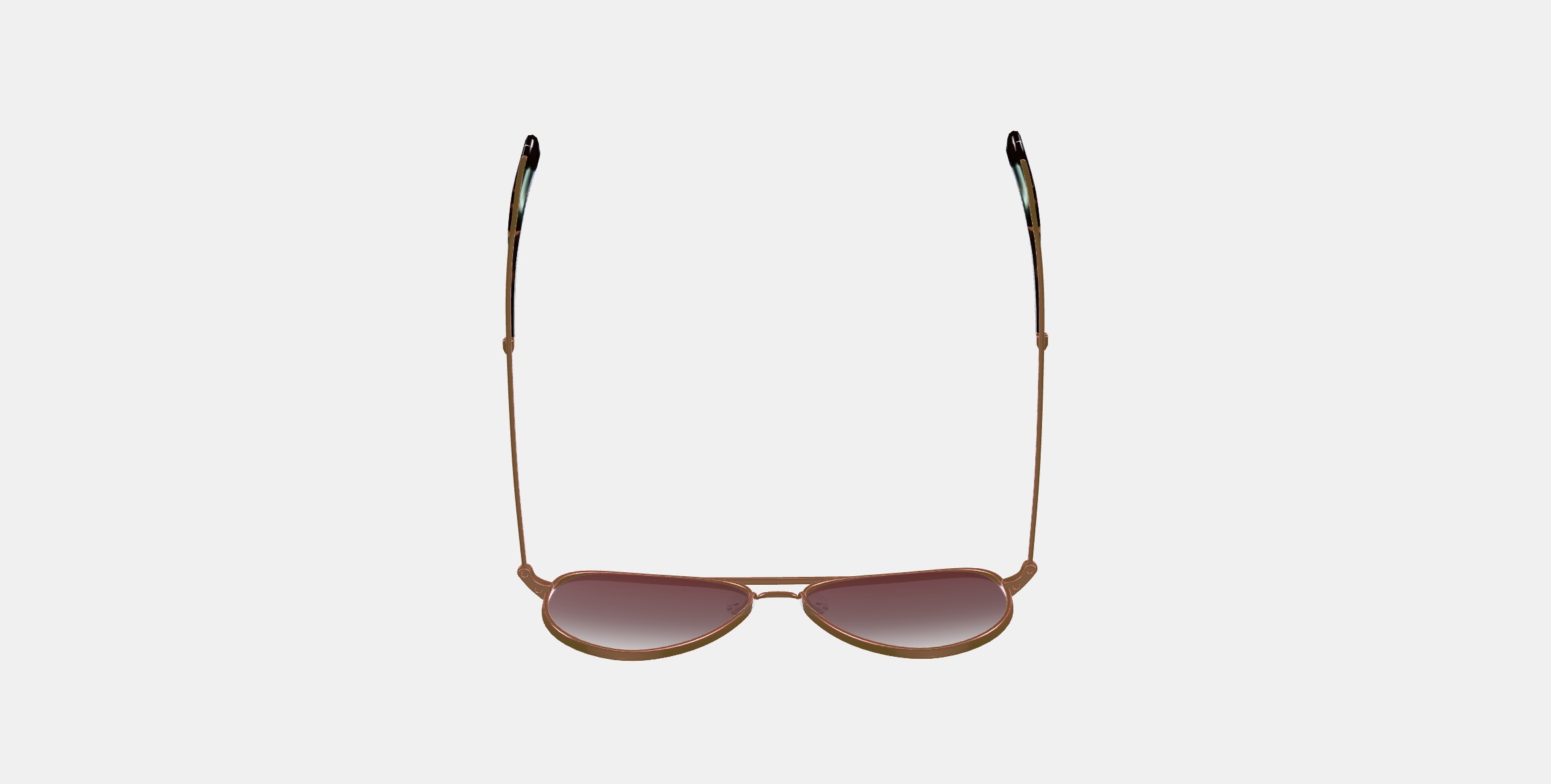 Raider Sunglasses in Rose Gold 3D model_8