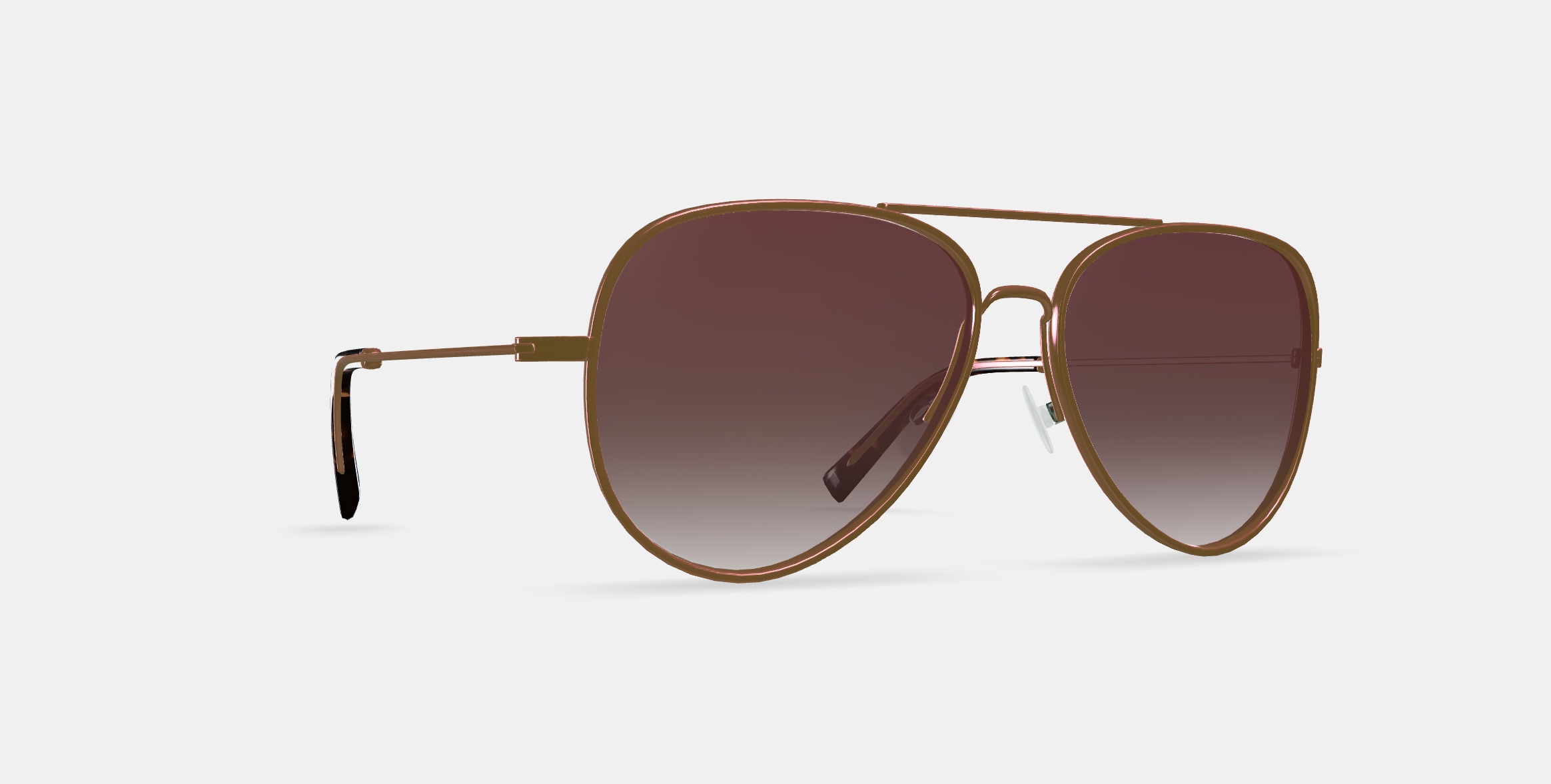 Raider Sunglasses in Rose Gold 3D model_9