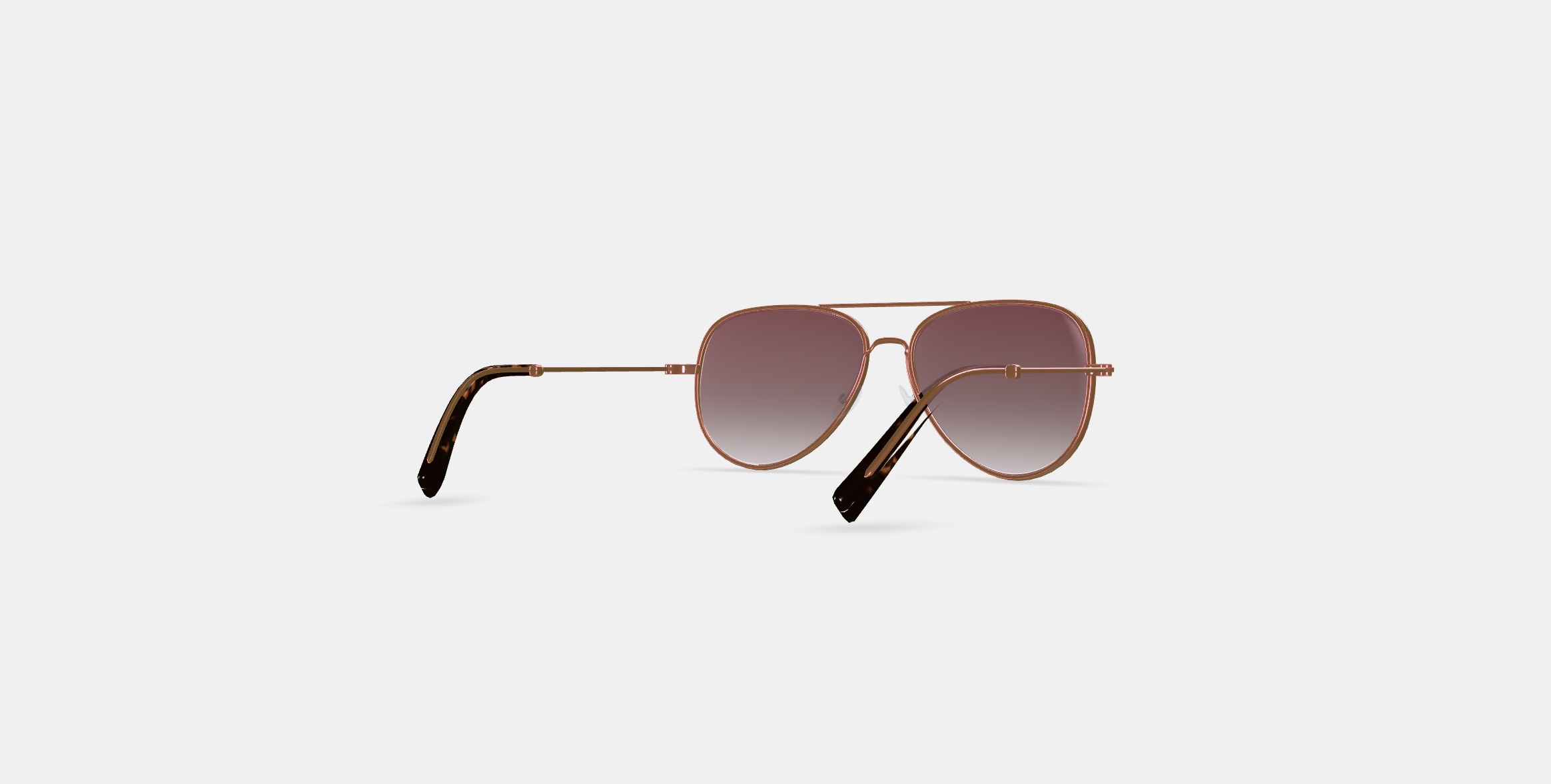 Raider Sunglasses in Rose Gold 3D model_5